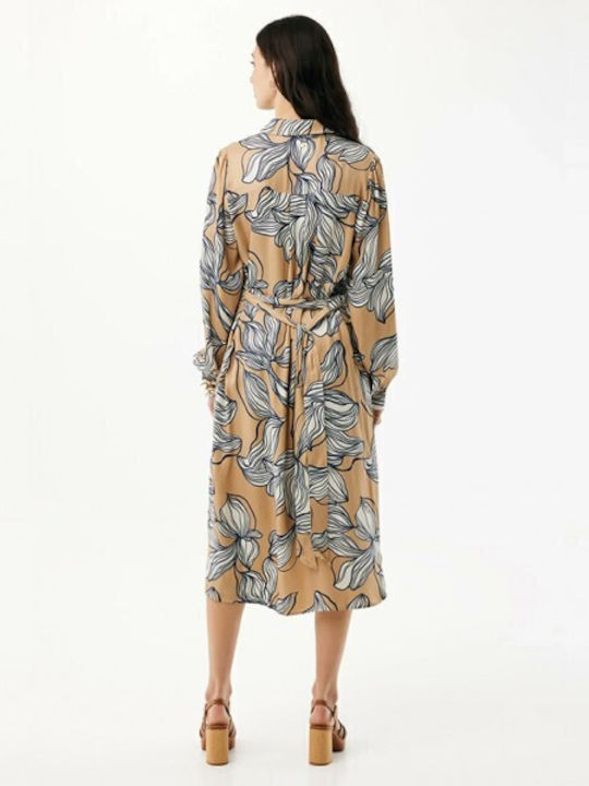 Rochie-Cămașă De Vară Pentru Femei Bej