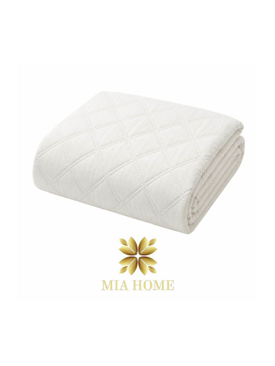 Mia Home Tagesdecke Übergröße Diamond Weiß 220x240cm