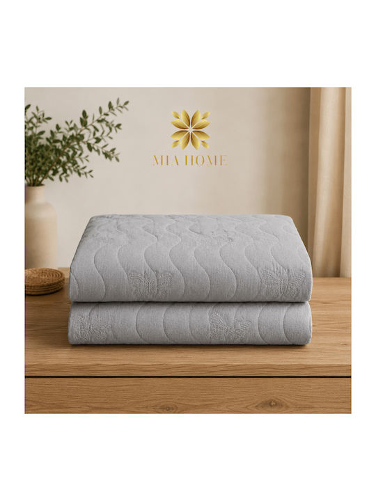 Mia Home Set Tagesdecken Übergröße Dunkelgrau 220x240cm 3Stücke