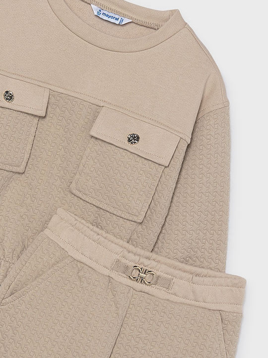 Kids Tracksuits Beige 2 Pieces