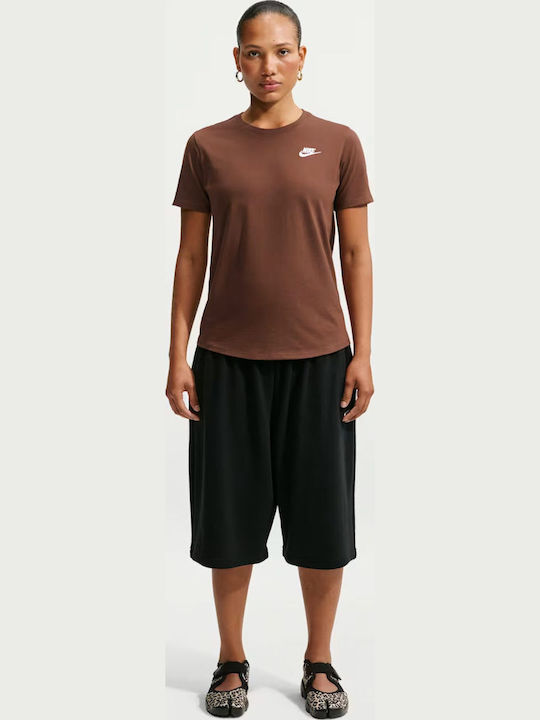 Nsw Club Damen Sommer Leinen Kurzärmeliges Weiß Crop Top
