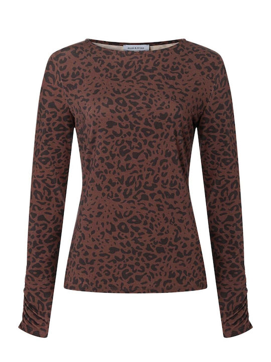 MORE & MORE Bluza Damă Animal Print Maro