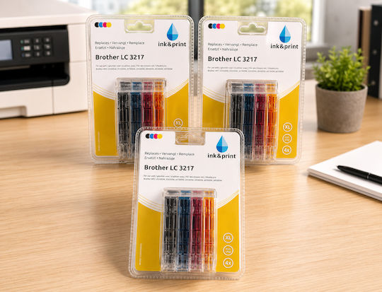 Pachet Cartușe De Cerneală Compatibile Pentru Imprimantă InkJet Brother Brother LC3217 Multiplu (Culoare) 4 Bucăți