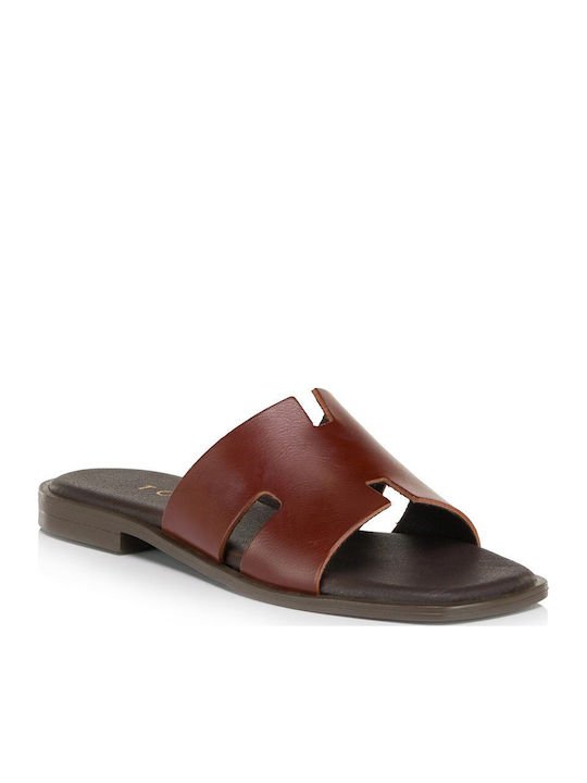 Sandale Casual Damă Din Piele Maro