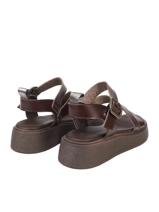 Women's Flat Sandals Brown