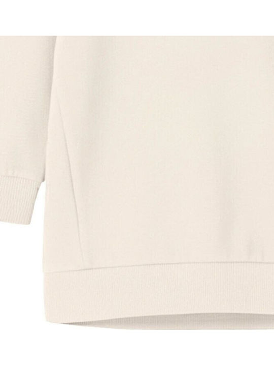 Rochie de fete din fleece cu mânecă lungă bej