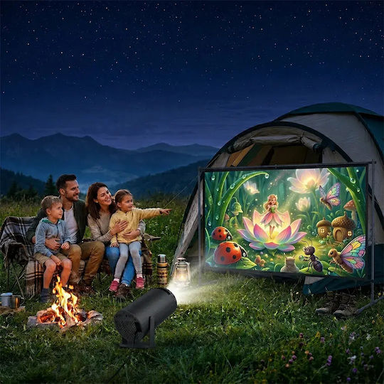 Manta Hawk PJ10 Tragbarer LCD Projektor Lampe LED mit Wi-Fi und Eingebauten Lautsprechern HWPJ001AGR