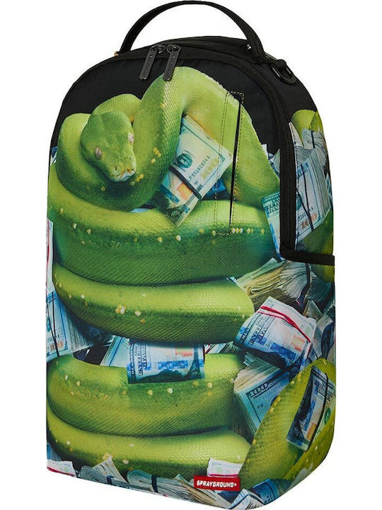 Sprayground Snake Eyes Ученическа раница Зелена с Джоб за бутилка