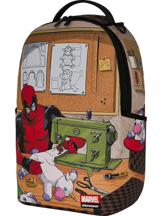 Sprayground Marvel Deadpool School Backpack Junior High-High School with Water Bottle Holder Multicolour 29 x 15 x 45cm