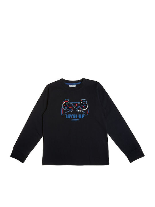 Alouette Kinder-Nachtwäsche Winter Baumwoll Navy Blau