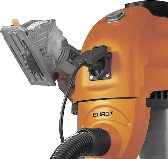 Eurom Aspirator Umed-Uscat 1400W cu Recipient Inoxidabil 20lt Portocaliu