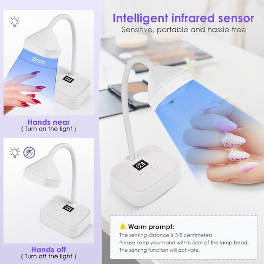 Mini Rechargeable LED Battery Nail Lamp 27W