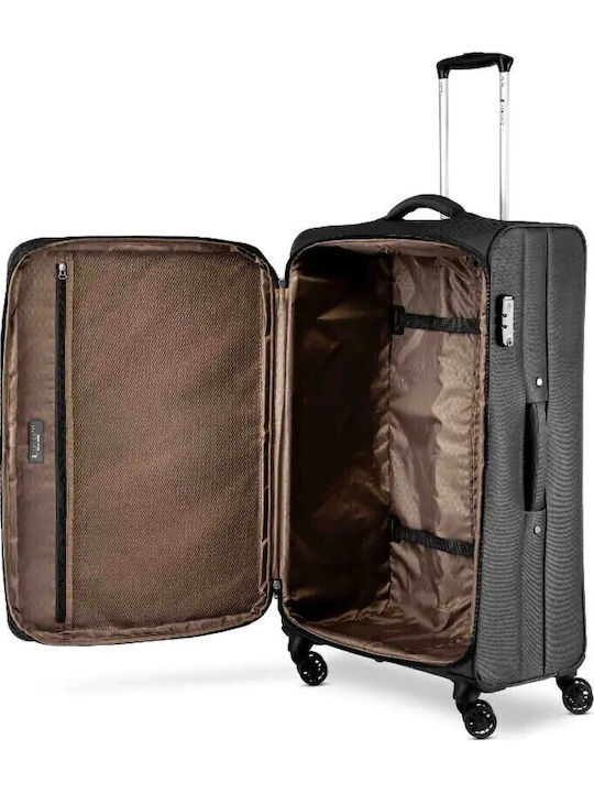 Ciak Roncato Large Travel Suitcase Black Height 78cm