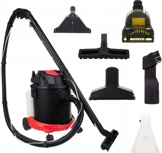 Aspirator Umed-Uscat 1600W cu Recipient Din Inox 20lt Negru