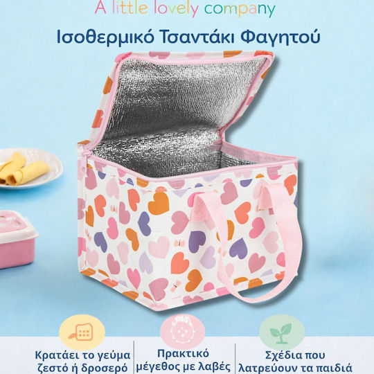 A Little Lovely Company Πλαστικό Παιδικό Σετ Φαγητού 0.45lt Ισοθερμικό Διάφανο