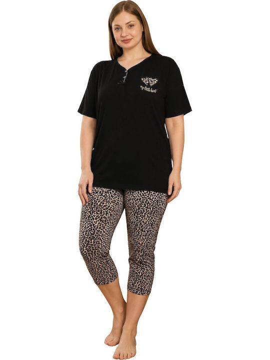 Asel Summer Women's Pajama Set Black