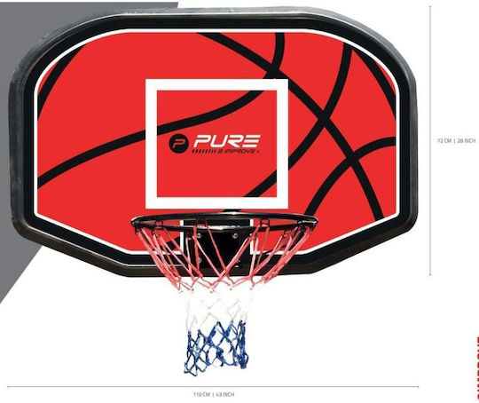 Pure2Improve Basketball Hoop with Backboard and Net