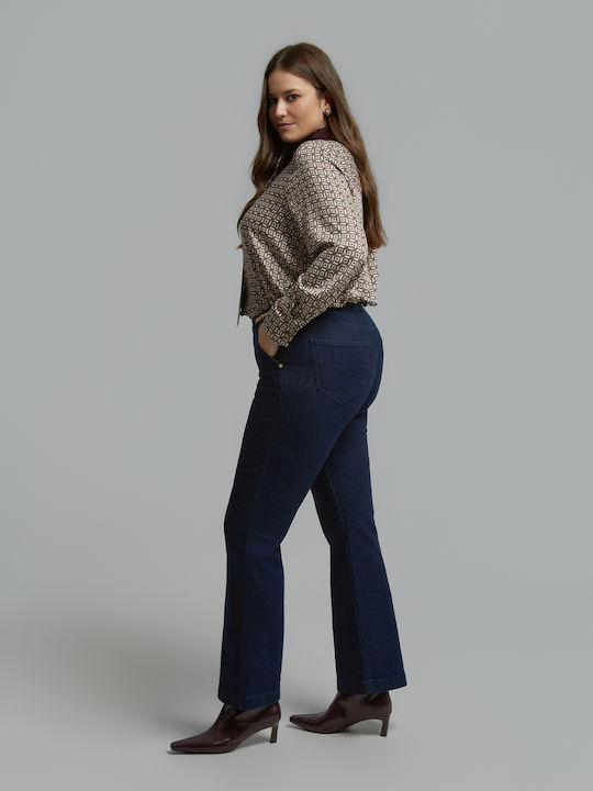 Дамски дънков панталон с Bootcut кройка 8602.2000.Н-denim