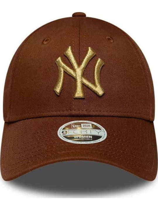 New Era Metallic Logo 9forty Frauen Jockey Braun 60915780