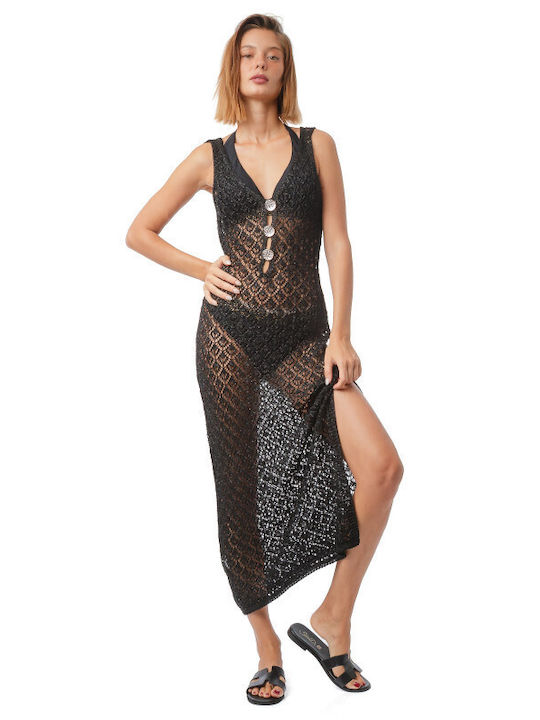 Silia D Women's Beachwear Caftan Black