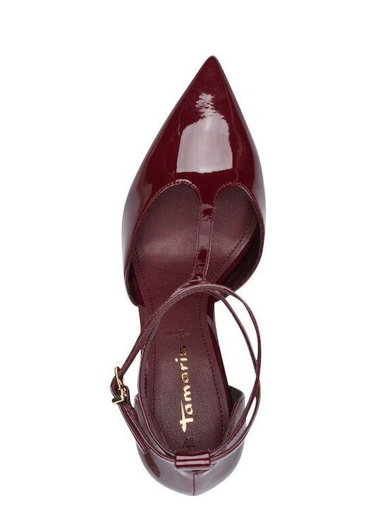 Pumps aus Burgundischem Lackleder