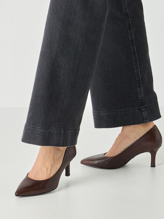 Leather Heels Brown