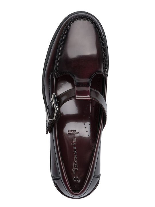 Women's Loafers In Burgundy Colour