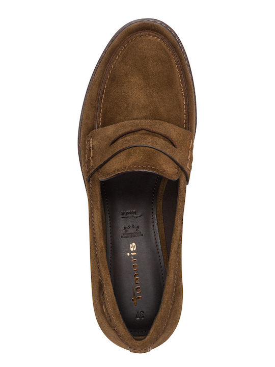Δερμάτινα Γυναικεία Loafers σε Καφέ Χρώμα