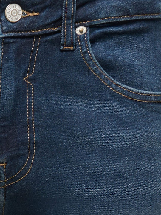 Pantalon De Blugi Elastic Regular Straight Fit Albastru Pentru Bărbați