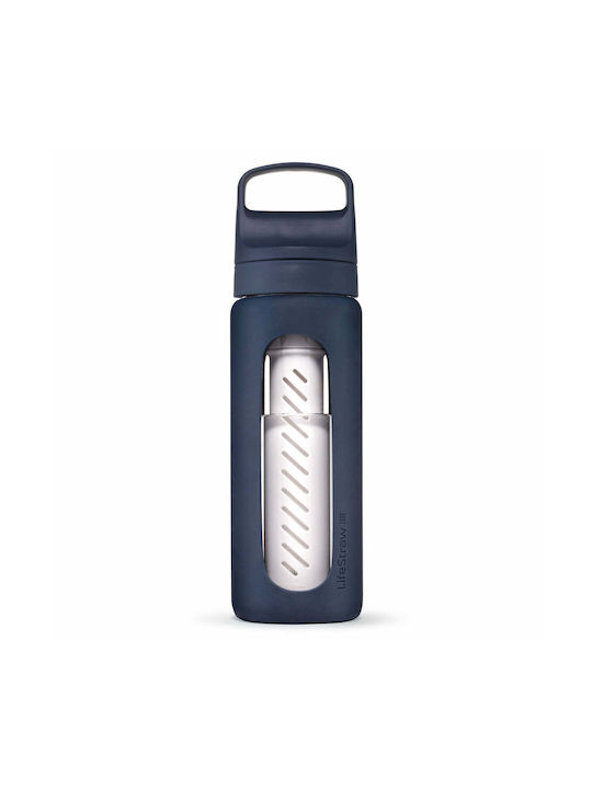 Lifestraw Plastic Water Bottle with Mouthpiece and Filter 600ml Purple