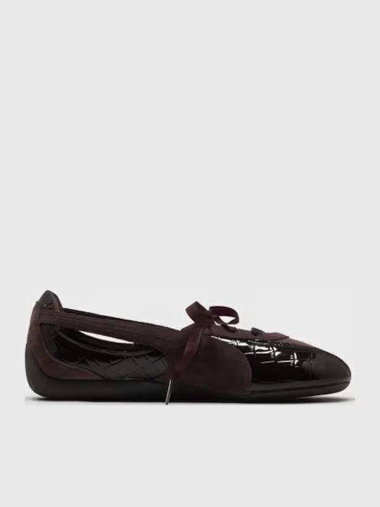 Speedcat Women's Ballerina Shoes in Brown Colour