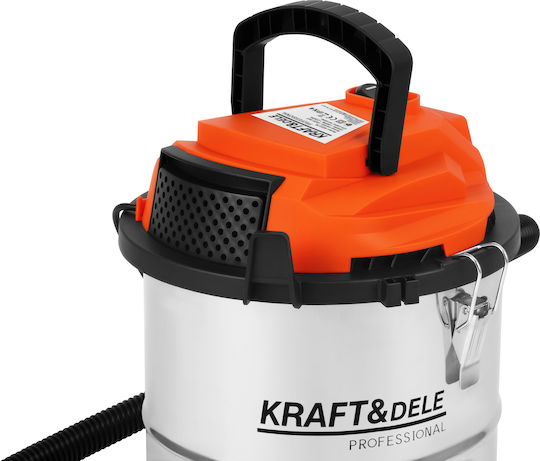 Kraft & Dele Aspirator Umed-Uscat 1600W cu Recipient Inoxidabil 20lt Gri