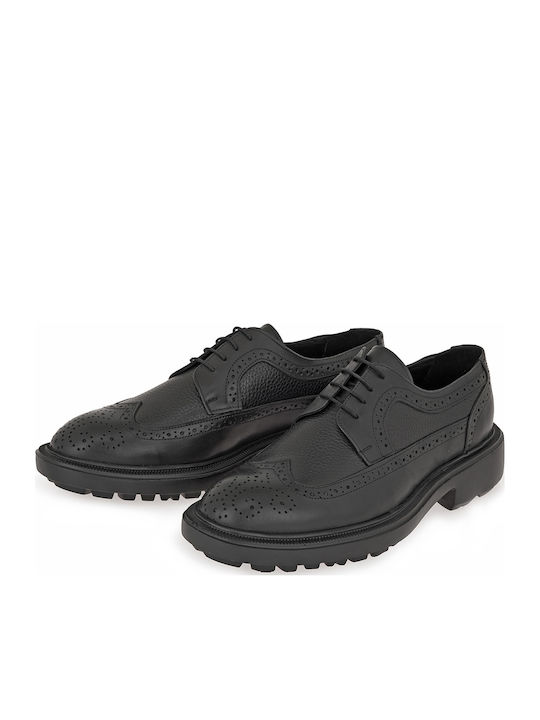 Δερμάτινα Ανδρικά Oxfords Μαύρα