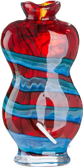 Gilde Gilde Dekorative Vase Glas Mehrfarbig 17x11xH34cm