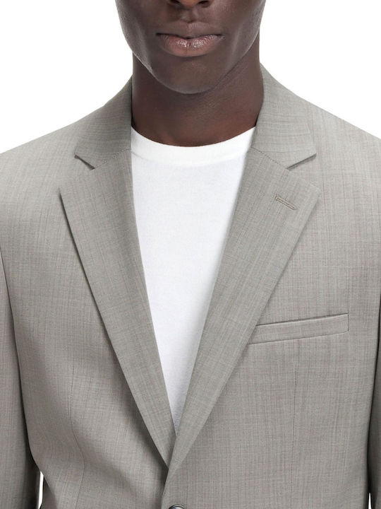 Men's Suit with Slim Fit Khaki