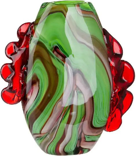 Gilde Gilde Dekorative Glasvase Conturo Mehrfarbig 27x10xH30cm