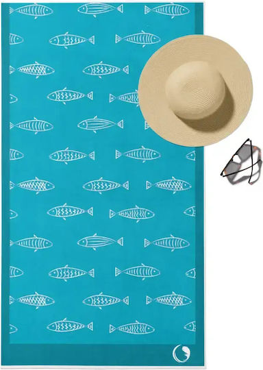 Borea Microfiber Body Towel Turquoise 180x90cm