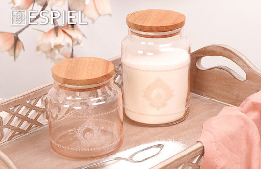 Espiel Helen Βάζο Γενικής Χρήσης με Καπάκι Γυάλινο Πορτοκαλί 890ml