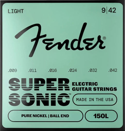 Fender 150 Guitar Single Pure Nickel Electric Guitar Strings 6 Pieces 9