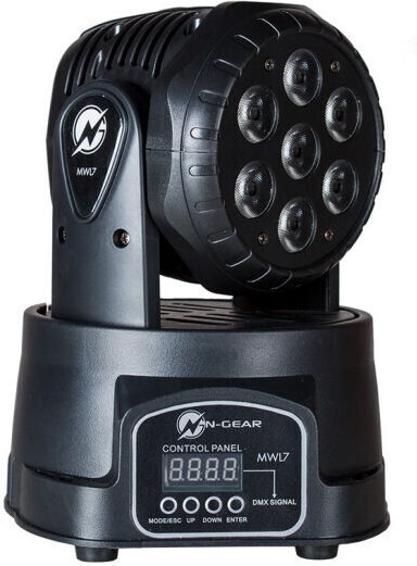 N-Gear Moving Light Wash LED with Robotic Head Light Move Light 7 RGB 7x10W