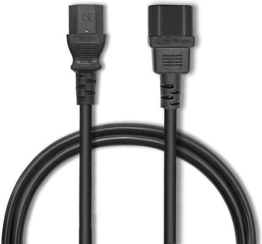 Qoltec IEC C13 - IEC C14 Cable 1.8m Black (53897)
