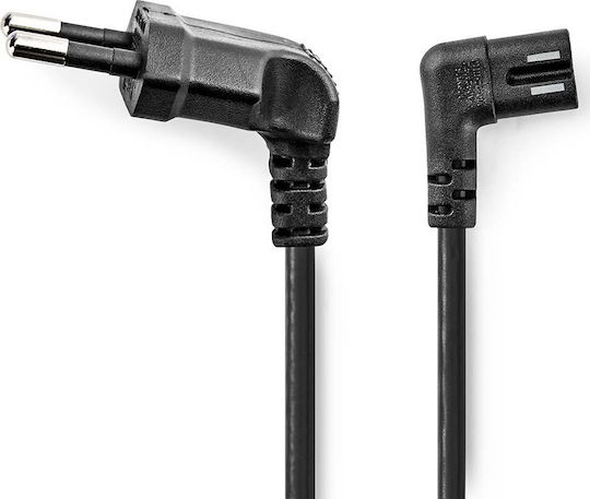 Nedis Power Cable Adapters Euro Plug Iec-320-c7 Connector Angled-angled Two-wire White Bulk 3m