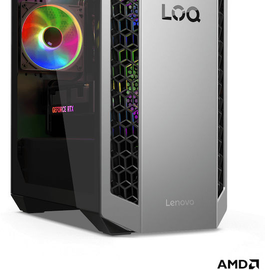 Lenovo Loq Tower 26ADR10 Гейминг Настолен Компютър (Ryzen 7-8745HX/32GB DDR5/1TB SSD/GeForce RTX 5060 Ti/W11 Home)