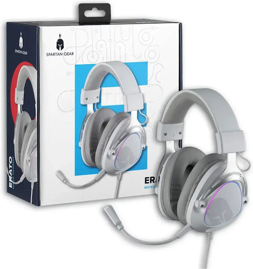 Spartan Gear Erato Over Ear Gaming Headset με σύνδεση 3.5mm Λευκό for Nintendo Switch / Nintendo Switch 2 / PC / PS4 / PS5