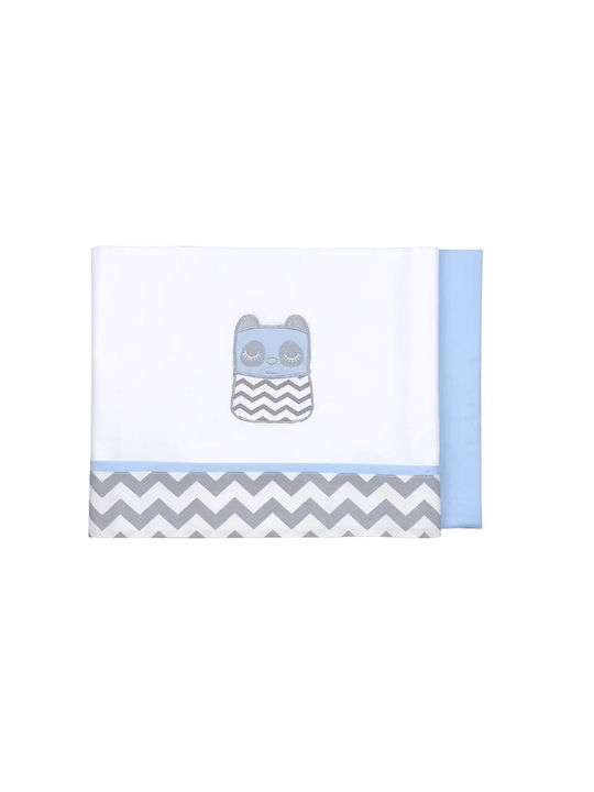 Baby Star Tiny Friends Seturi de cearșafuri pentru bebeluși Pentru Cradle Bumbac Albastre 75x100buc 2buc