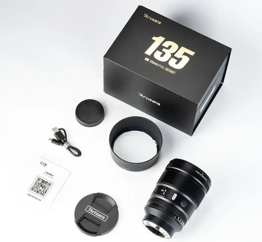 7artisans Full Frame Camera Lens AF 135mm F1.8 for Leica L Mount Black