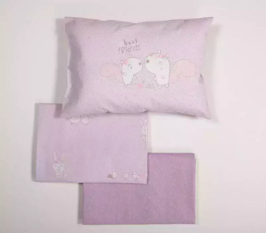 Nef-Nef Homeware Best Friends Baby Sheets Set Crib Cotton