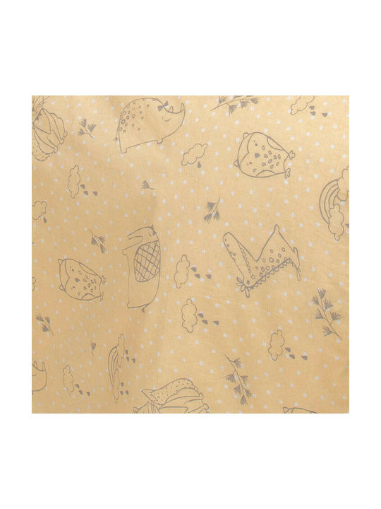 Melinen Happy Бебешки Чаршаф За Количка Памук Жълт 120x170бр