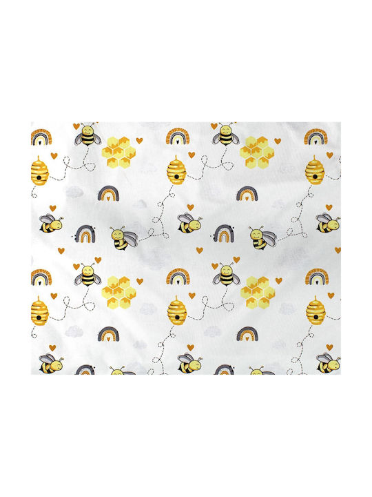 Dimcol Weiß-Gelbe Baby Bettlaken 80x110cm