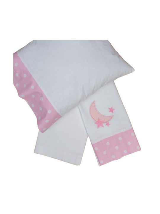 abo Carousel Baby Sheets Set Cradle Cotton Pink 75x100cm 3pcs